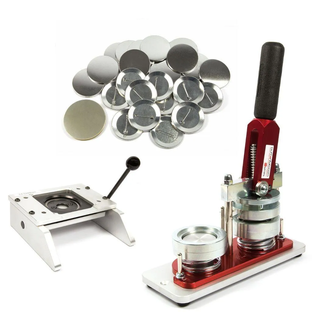 59mm Round G Series Button Pin Badge Machine - Including 100 Free Pin Back Components