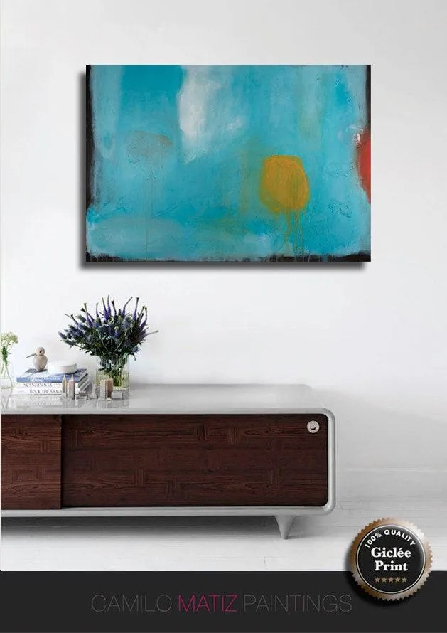 Abstract Art Print , Abstract Giclee Print , Modern Art Abstract , Minimalist Painting , from Original Abstract Acrylic Painitng, Blue