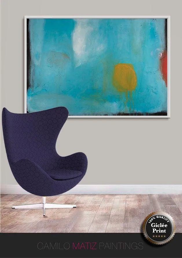 Abstract Art Print , Abstract Giclee Print , Modern Art Abstract , Minimalist Painting , from Original Abstract Acrylic Painitng, Blue