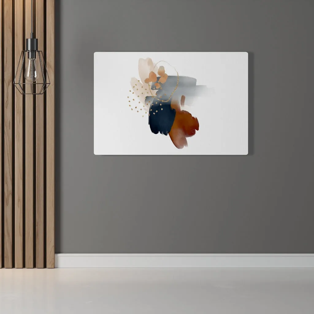 Abstract Canvas Art | Navy Blue White Grey Brown