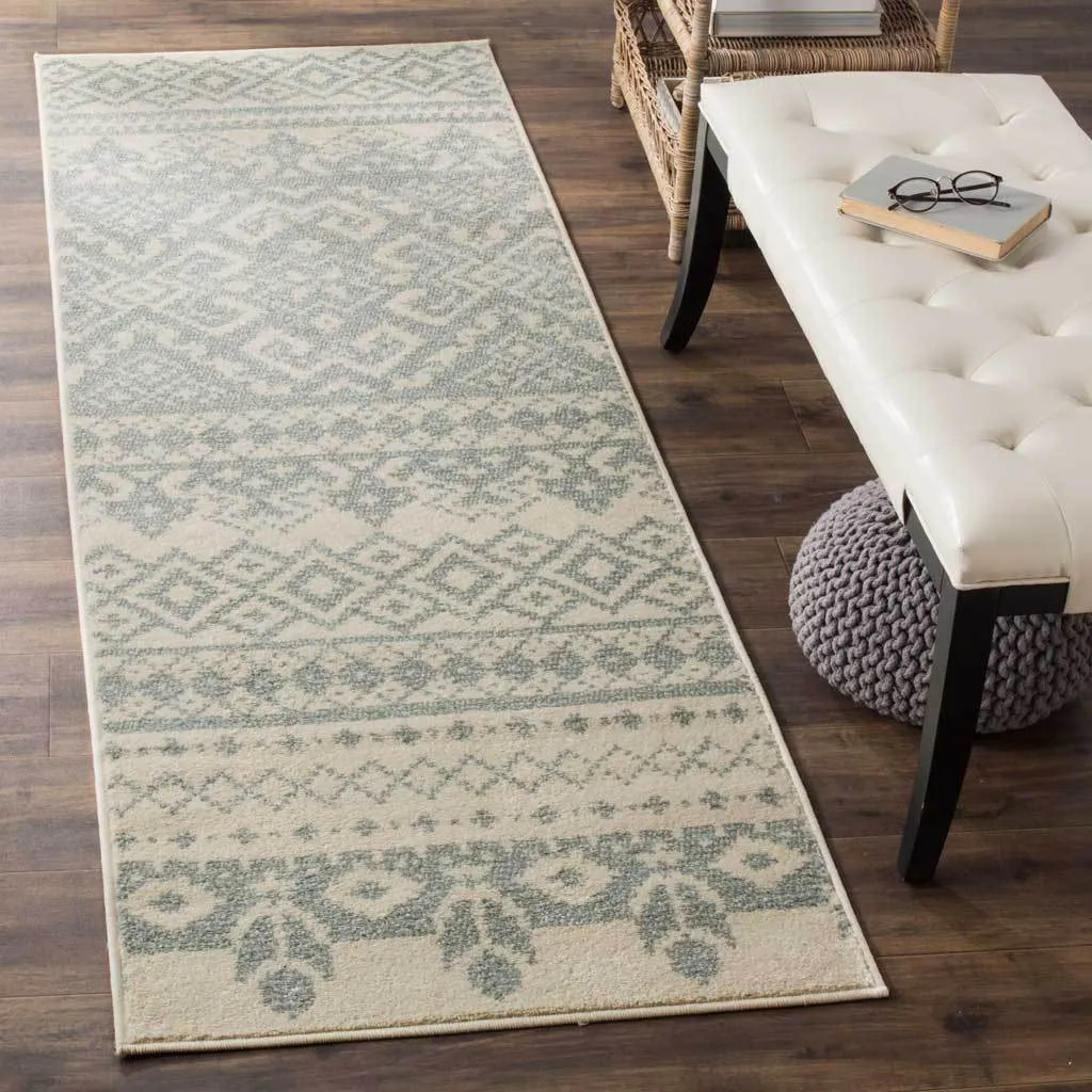 Adirondack Tribal Ivory/Slate Runner Rug