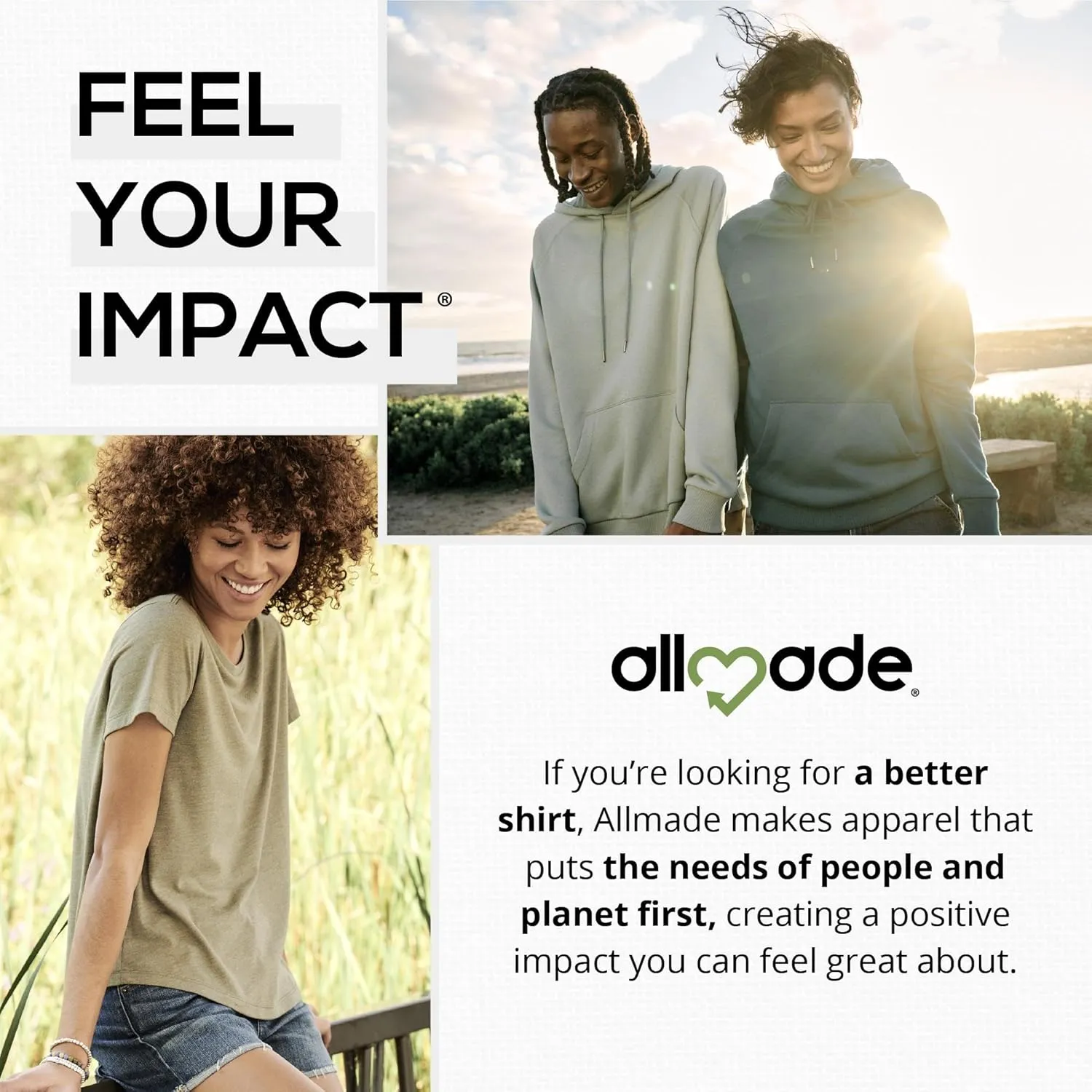 Allmade Women's Recycled Blend V-Neck T-Shirt