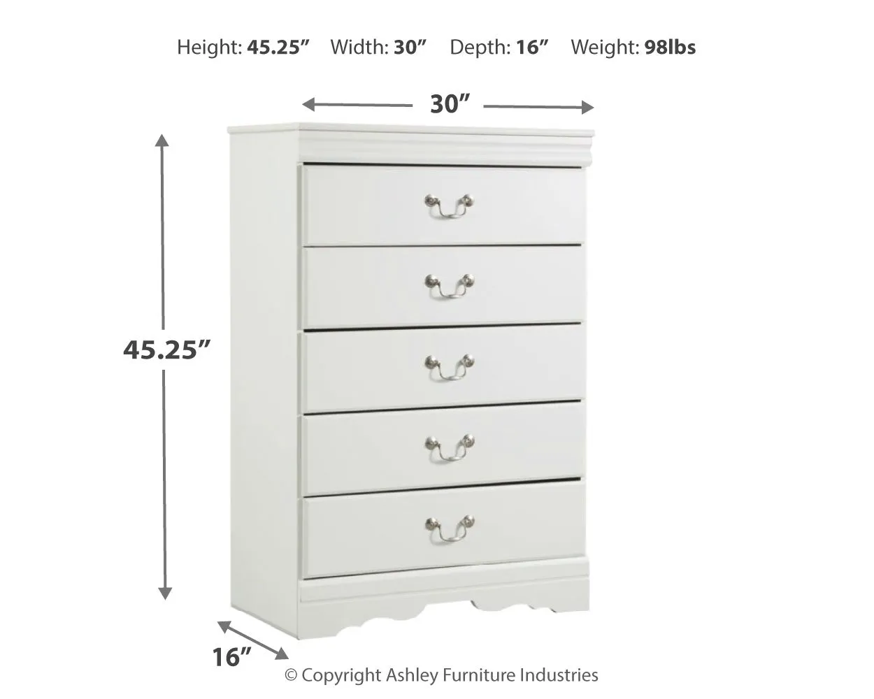 Anarasia Queen Sleigh Headboard Bed with Mirrored Dresser, Chest and 2 Nightstands