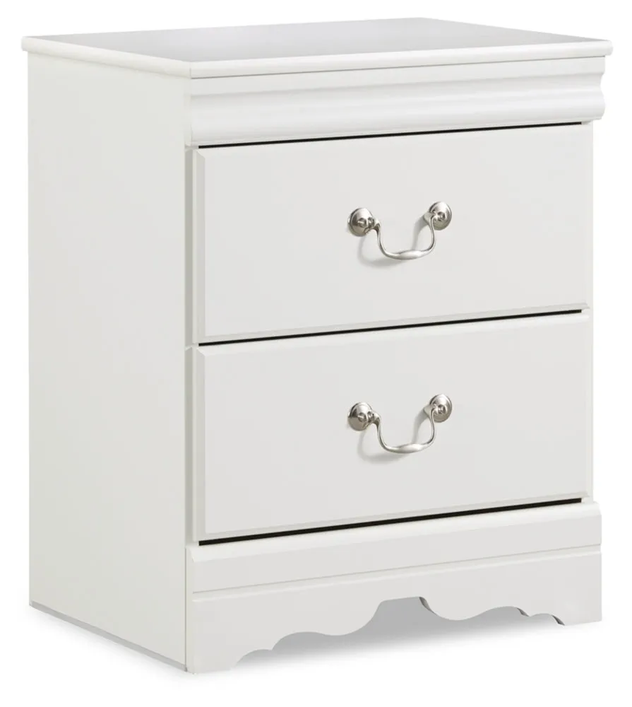 Anarasia Queen Sleigh Headboard Bed with Mirrored Dresser, Chest and 2 Nightstands