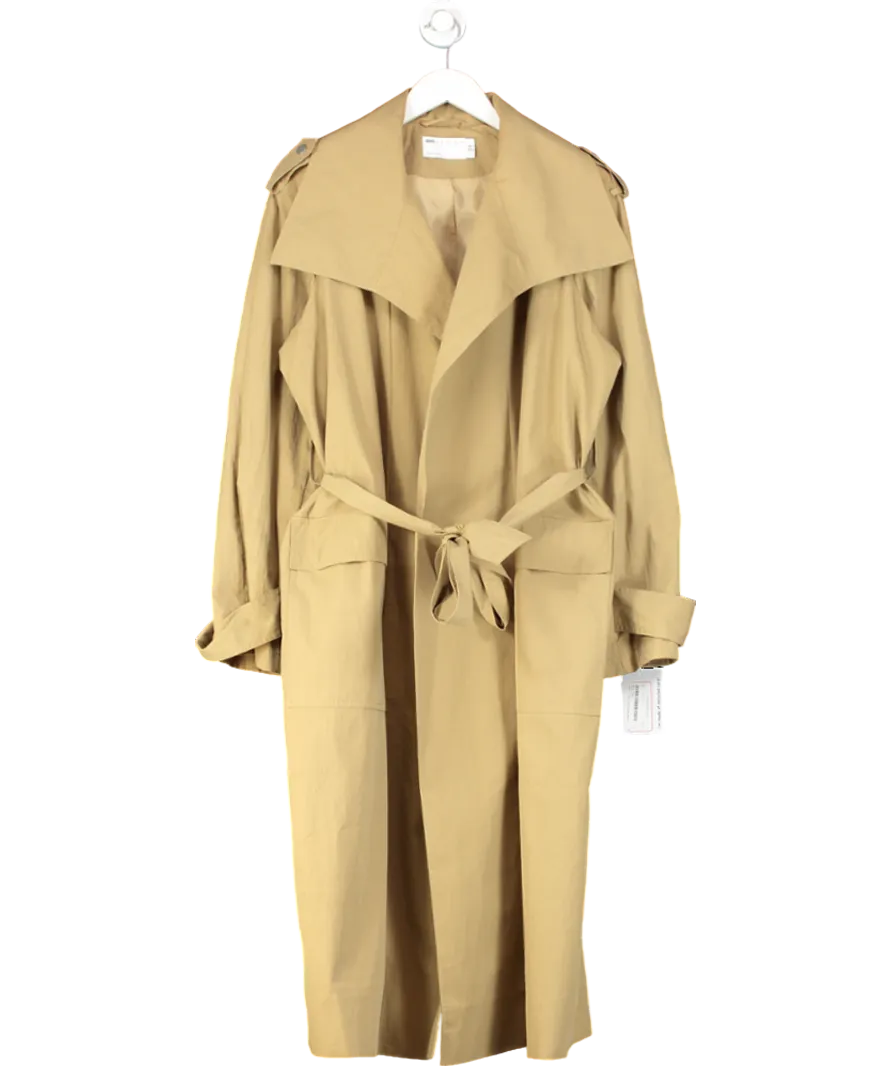 ASOS Beige Lightweight Belted Trench Coat UK 10