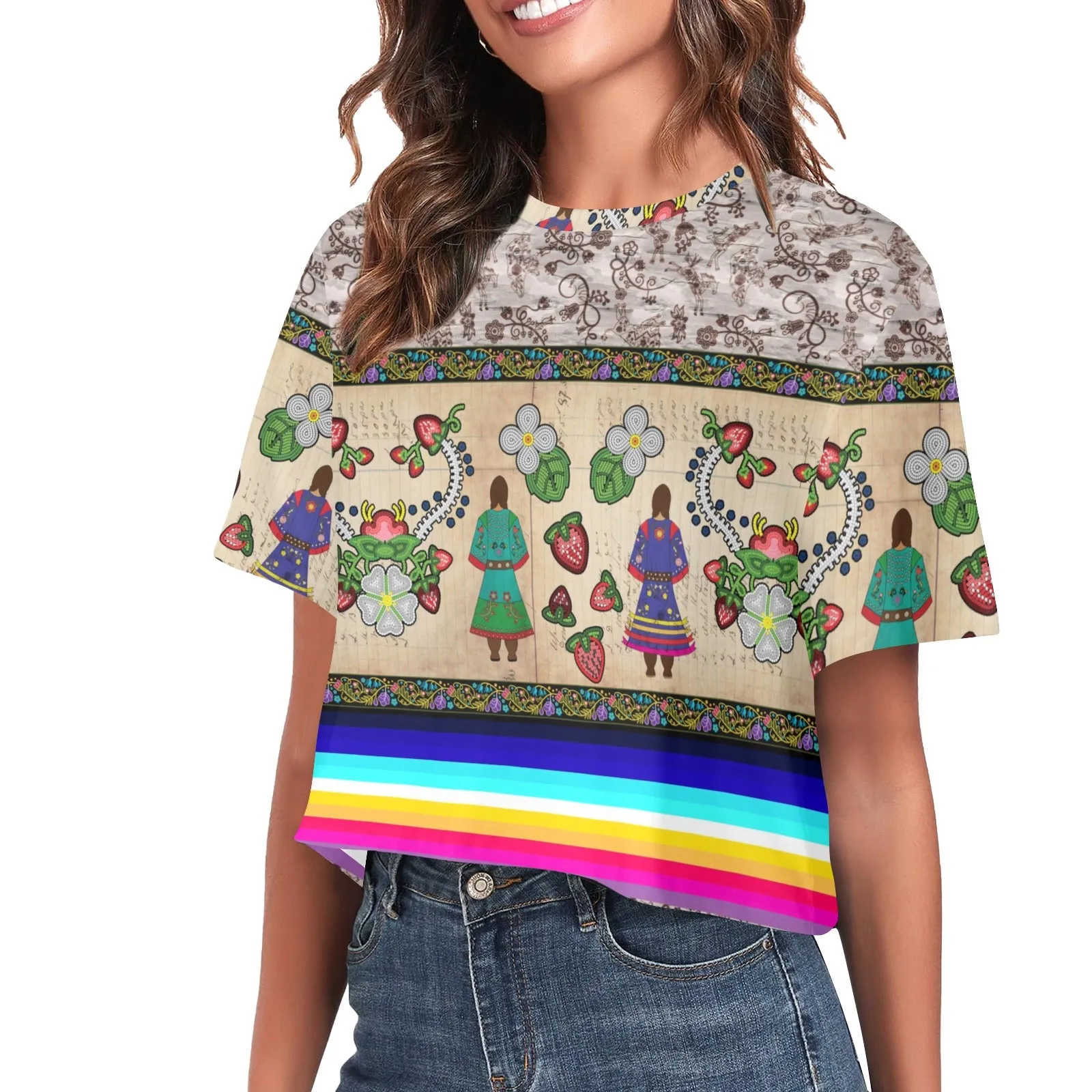 Aunties Gifts Women's Cropped T-shirt