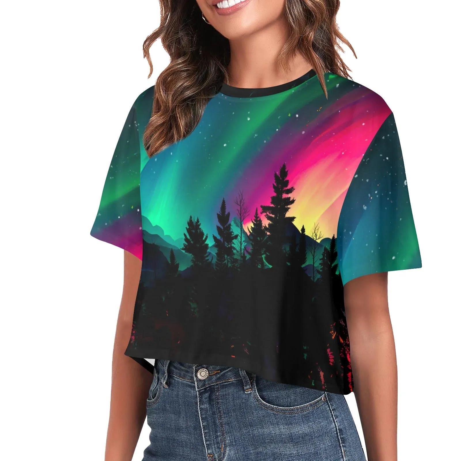 Aurora Medicine Animal 4 Women's Cropped T-shirt
