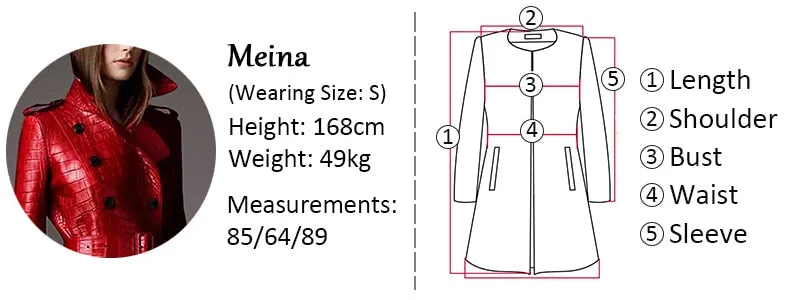 Autumn Leather Trench Coat