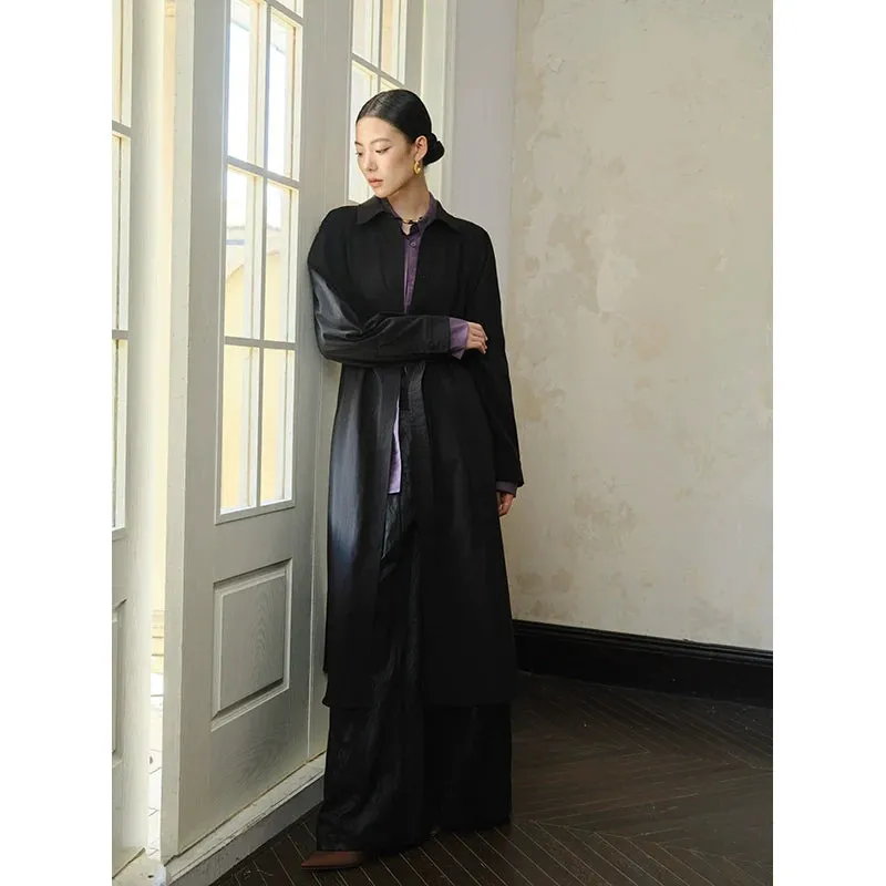 Black Silhouette Trench Coat