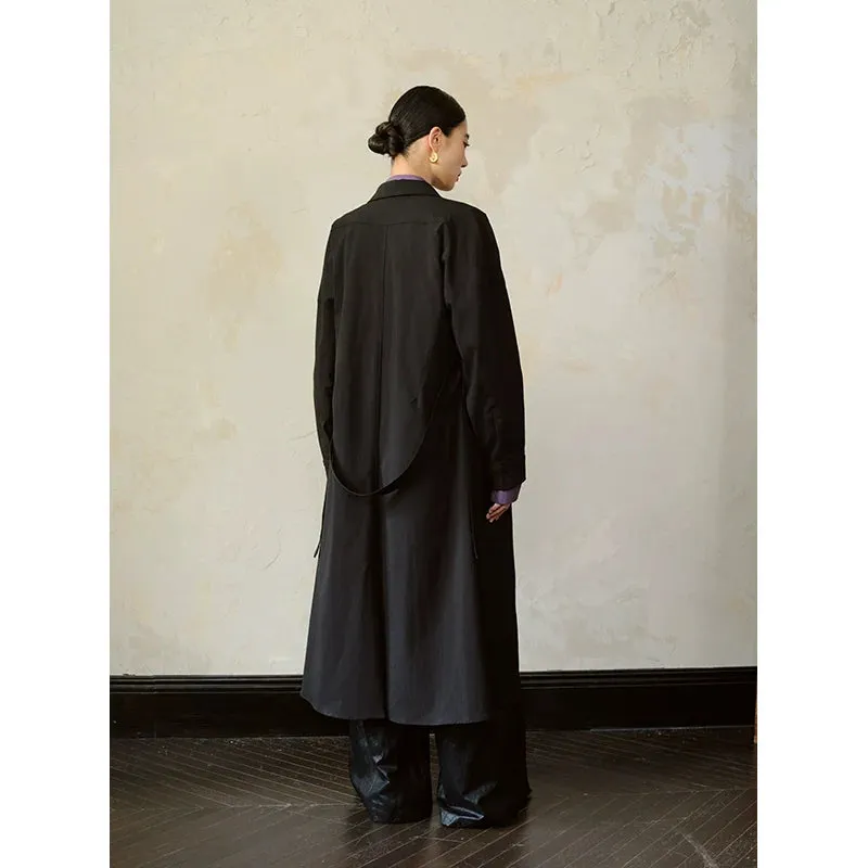 Black Silhouette Trench Coat