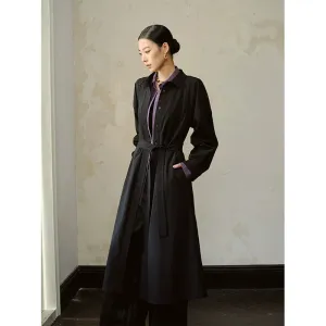 Black Silhouette Trench Coat