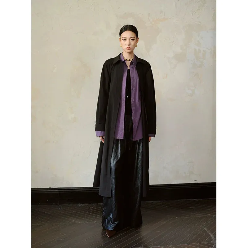 Black Silhouette Trench Coat