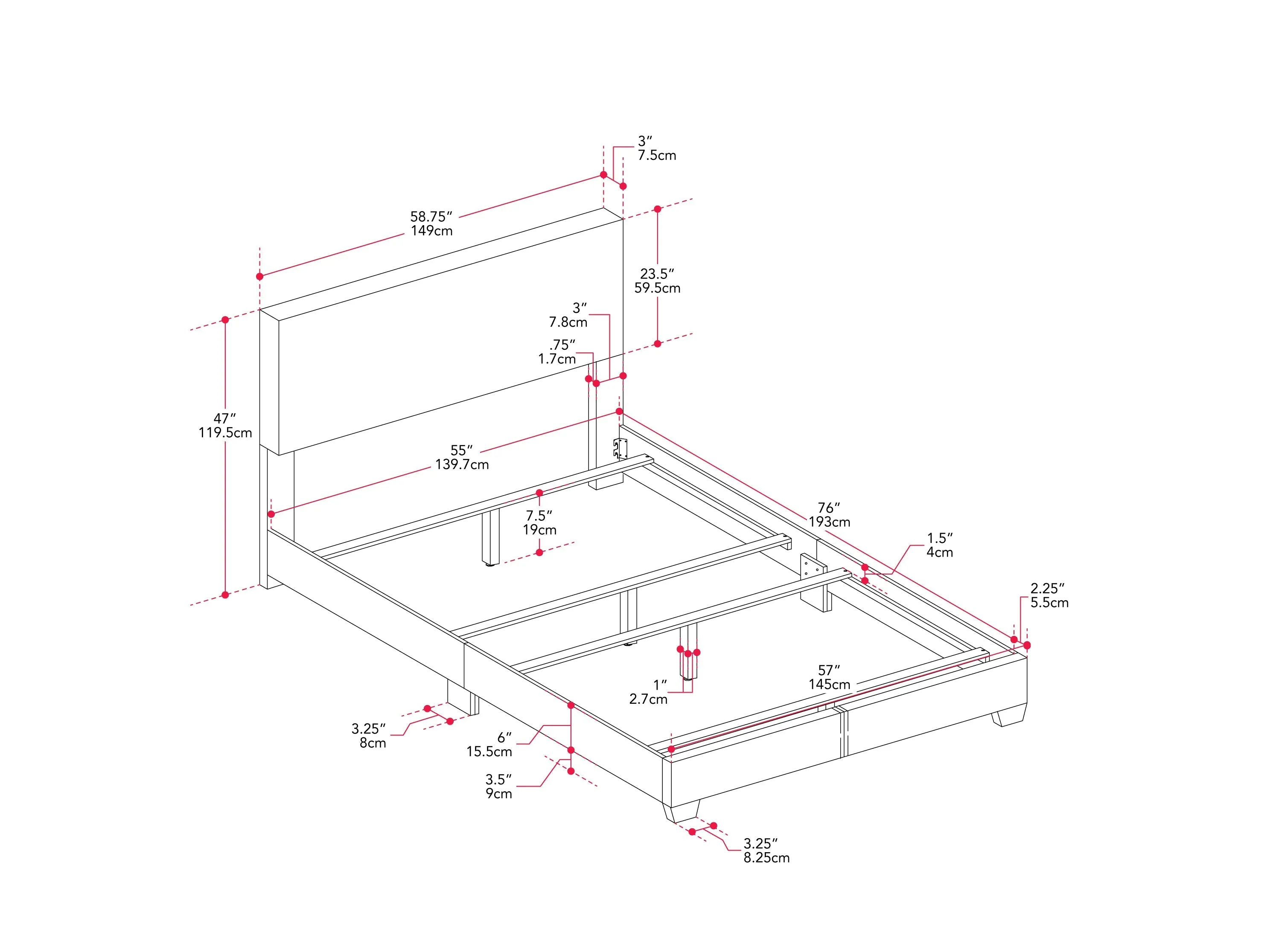 Boucle Double / Full Bed