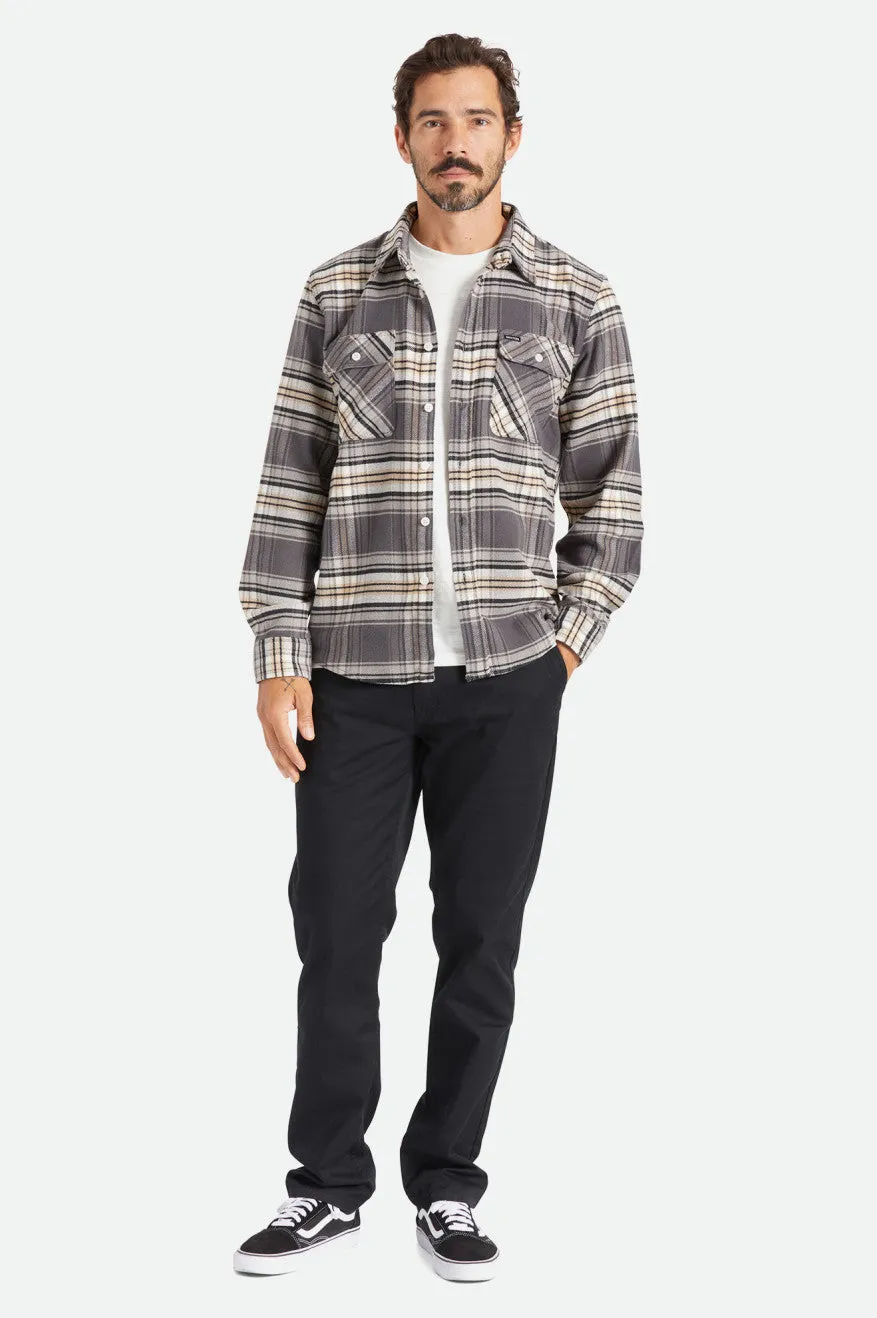 Bowery Stretch L/S Utility Flannel - Black/Charcoal/Mojave