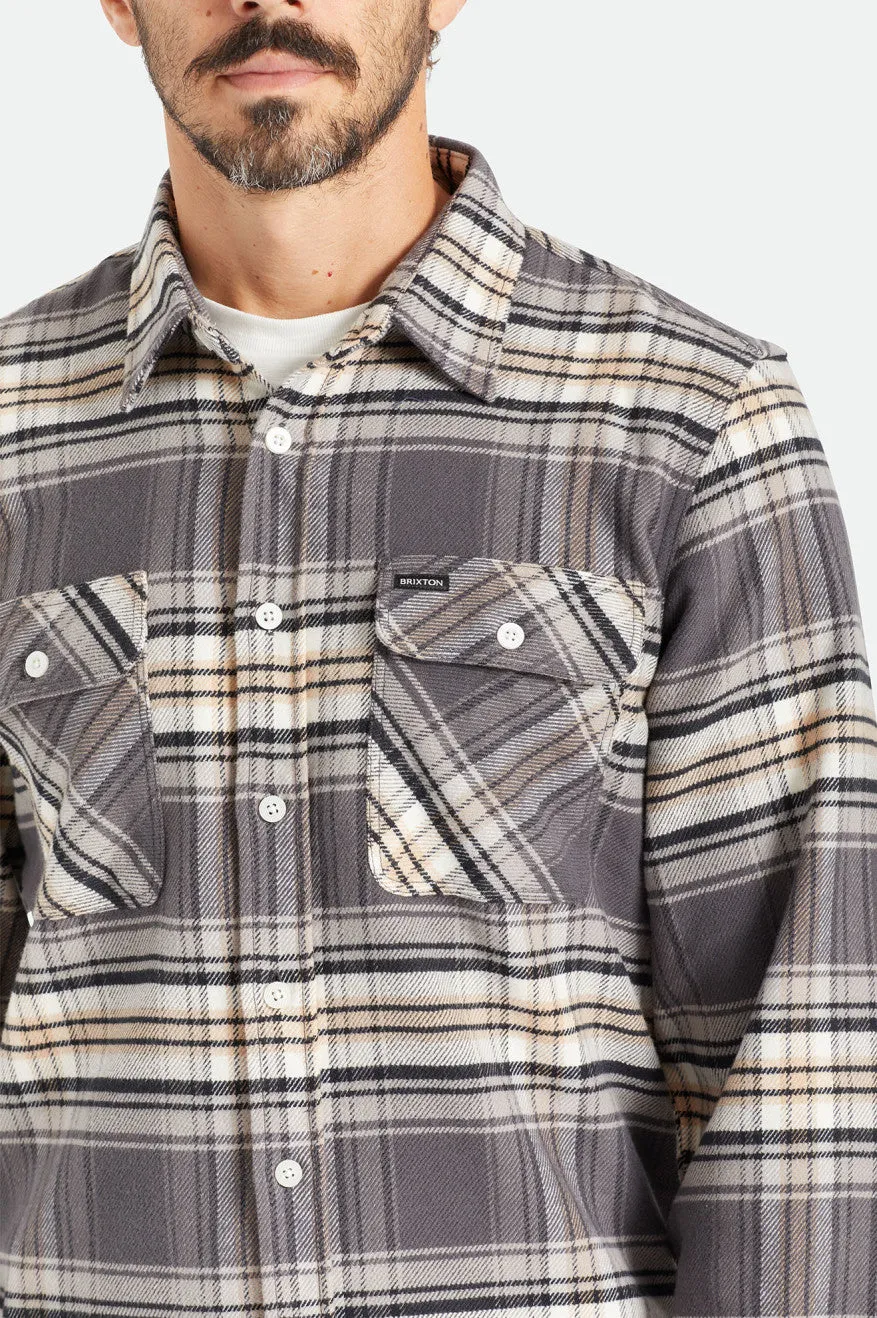 Bowery Stretch L/S Utility Flannel - Black/Charcoal/Mojave