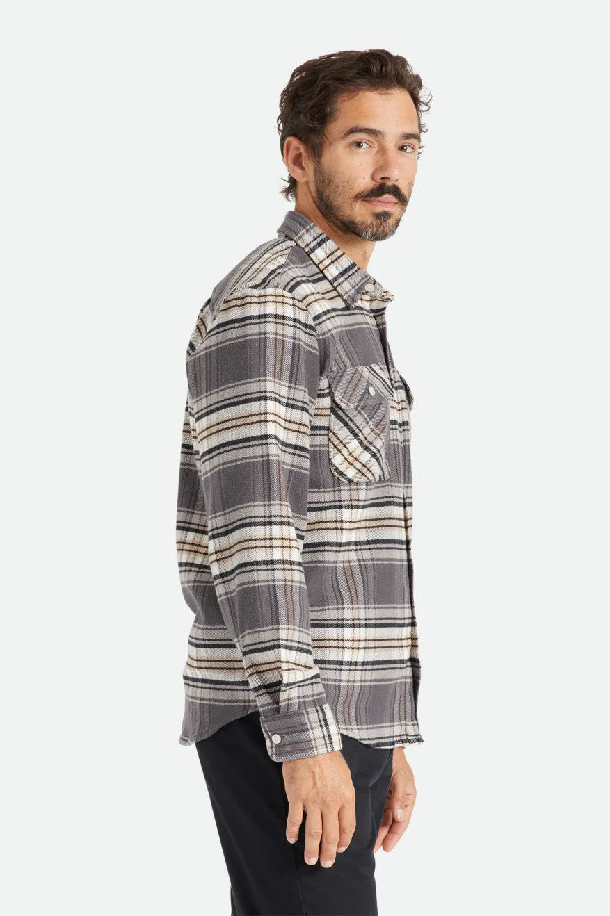 Bowery Stretch L/S Utility Flannel - Black/Charcoal/Mojave