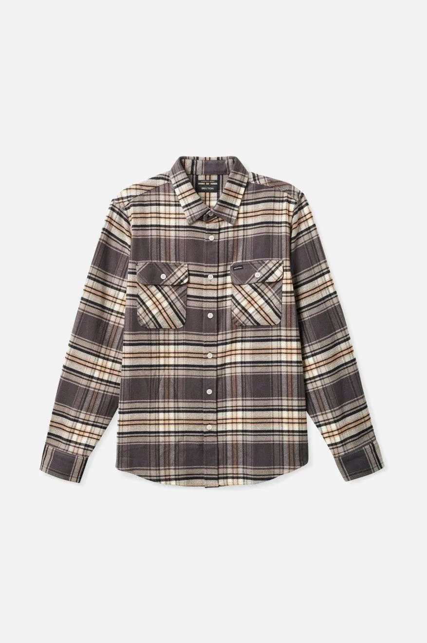 Bowery Stretch L/S Utility Flannel - Black/Charcoal/Mojave