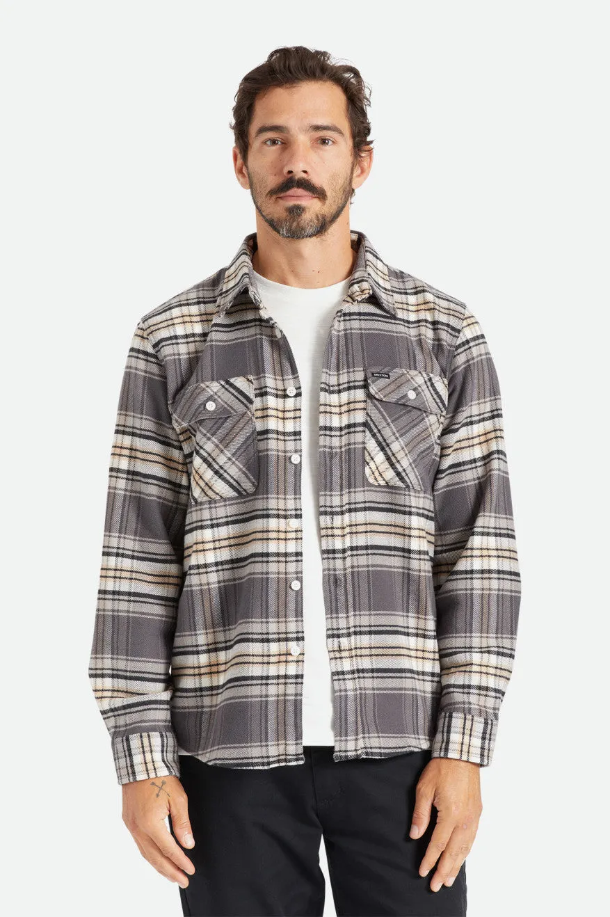Bowery Stretch L/S Utility Flannel - Black/Charcoal/Mojave