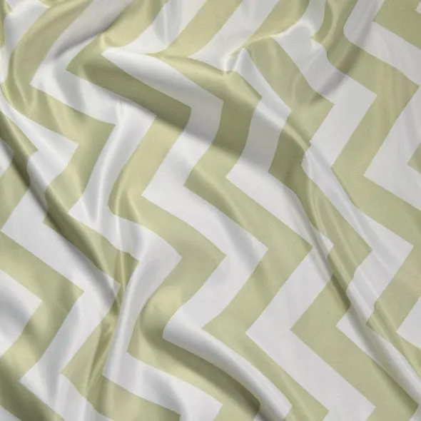 Chevron Print (Lamour) Table Runner in Sage and White