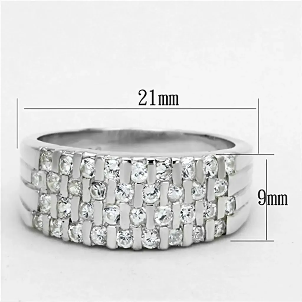 Classic 925 Sterling Silver Ring with Clear AAA Grade CZ - The Quintessential Valentine's Gift