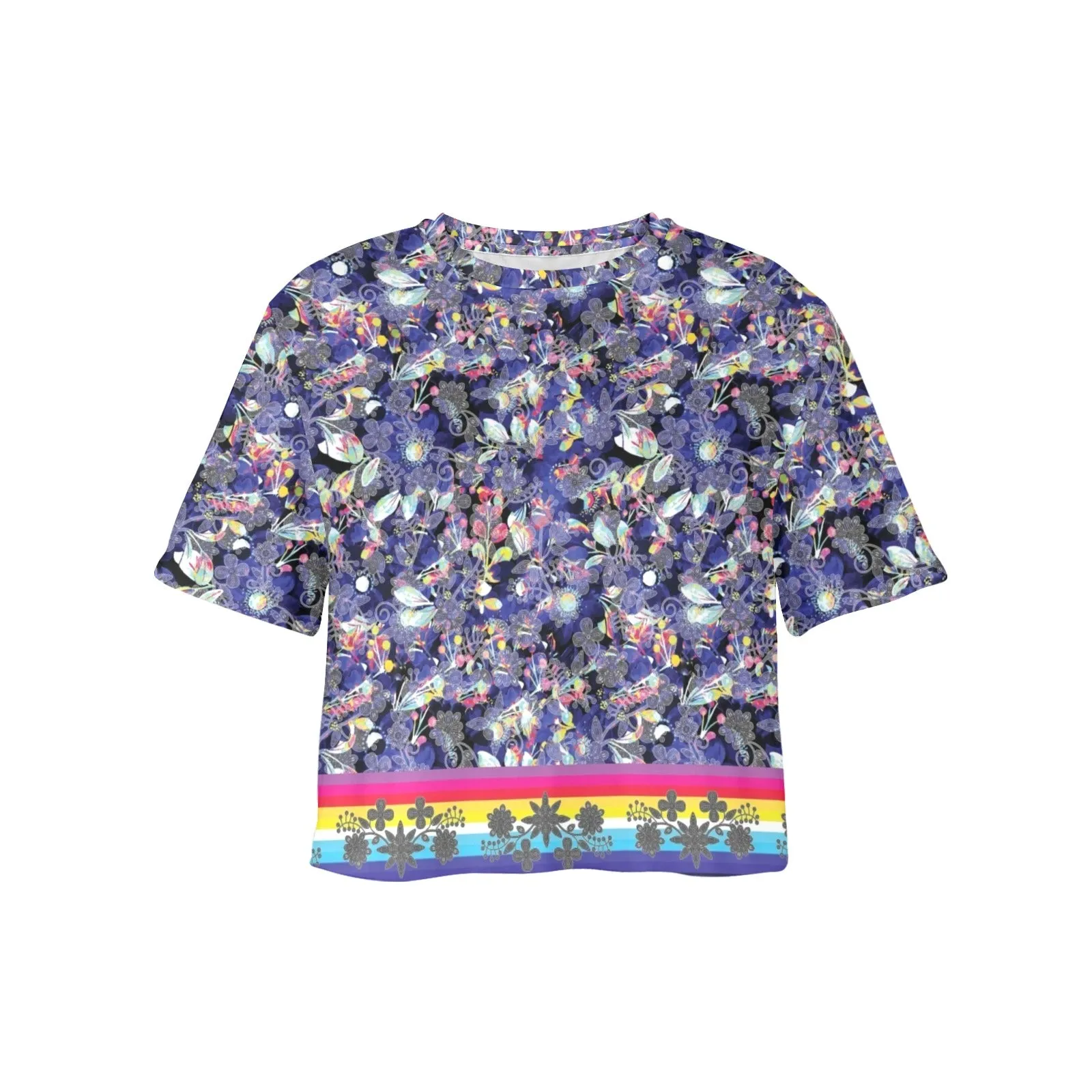 Culture in Nature Blue Women's Cropped T-shirt