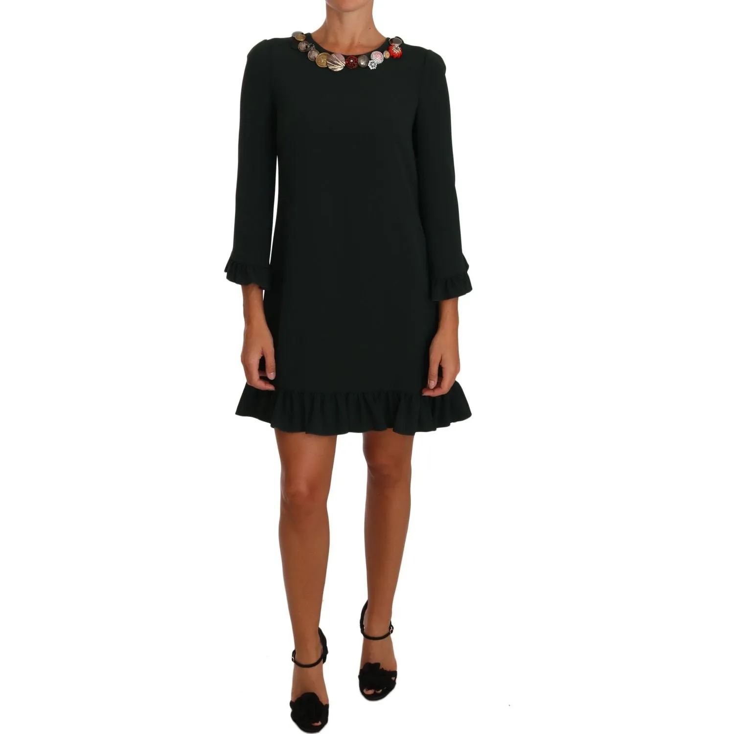 Dolce & Gabbana Enchanted Sicily Green Crystal Dress