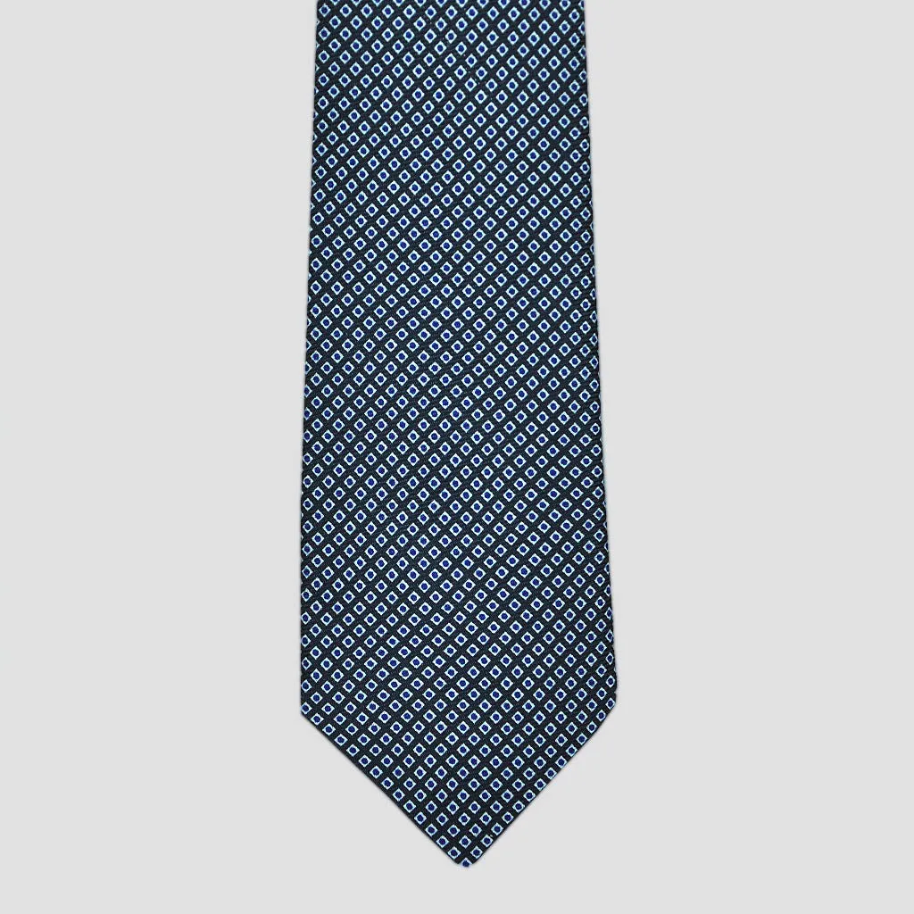 Dotty Neat Repeat Silk Tie in Blue