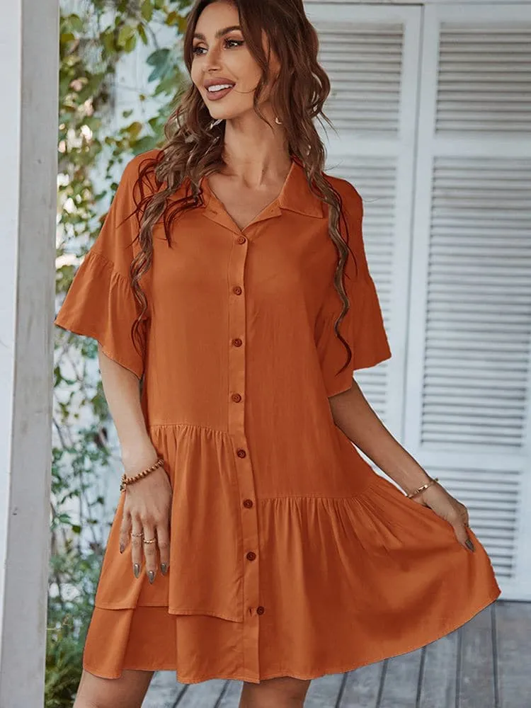 DressBetty - Ladies Vintage Elegant Solid Summer Dress