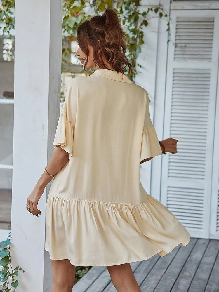 DressBetty - Ladies Vintage Elegant Solid Summer Dress