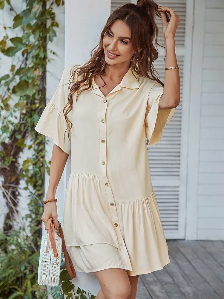 DressBetty - Ladies Vintage Elegant Solid Summer Dress