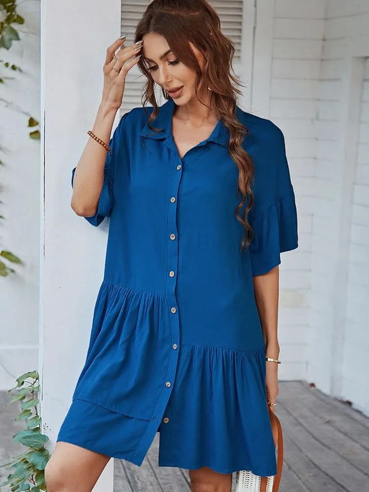 DressBetty - Ladies Vintage Elegant Solid Summer Dress