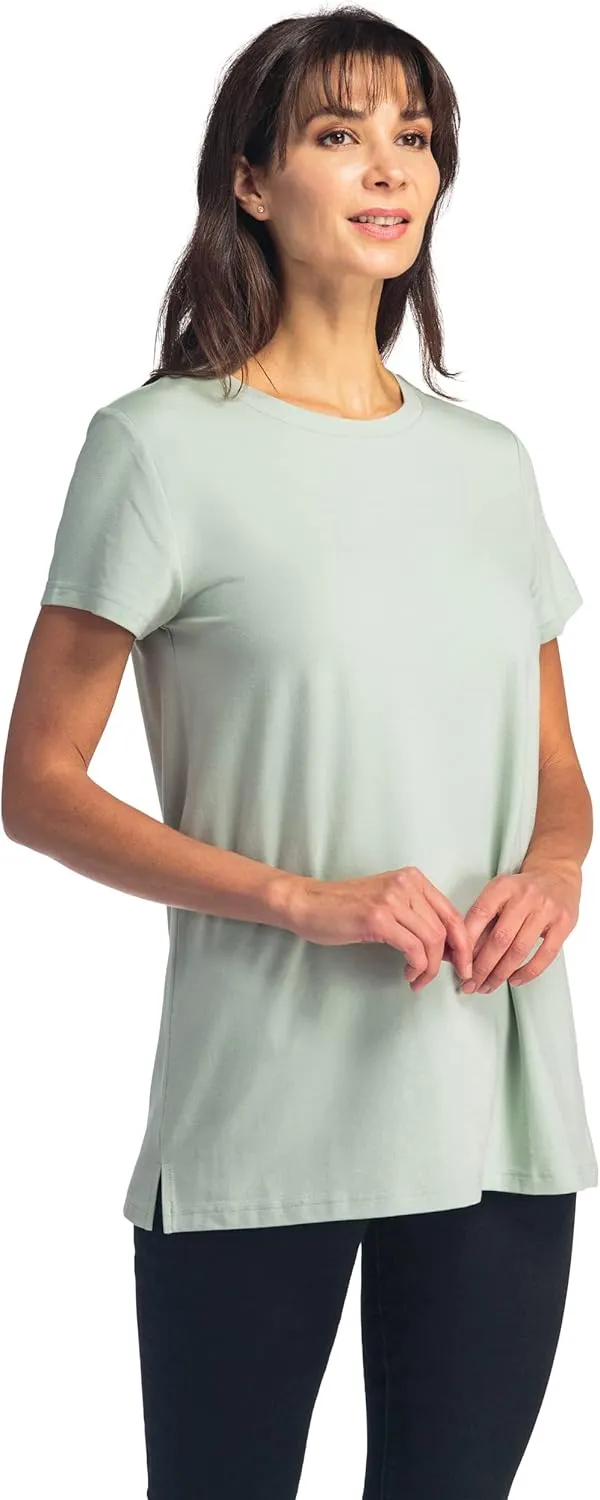 Fishers Finery Womens Ecofabric Organic Cotton & Rayon Blend Crew Neck Shirt | Relaxed Fit