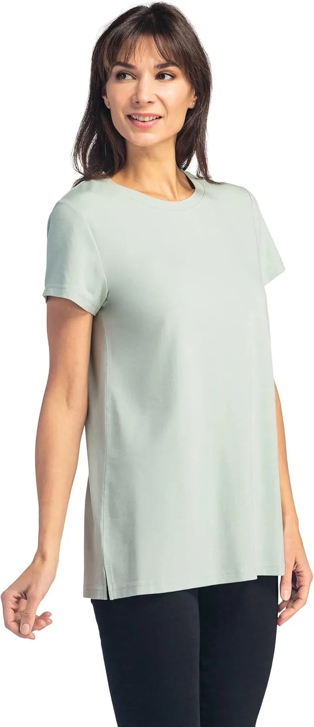 Fishers Finery Womens Ecofabric Organic Cotton & Rayon Blend Crew Neck Shirt | Relaxed Fit