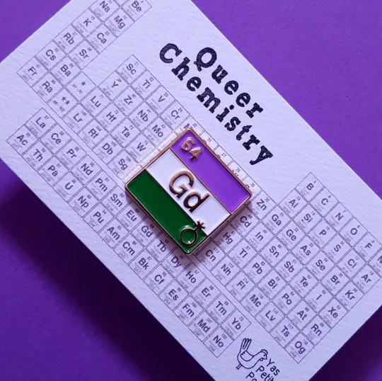 Genderqueer - Gadolinium | Enamel Badge