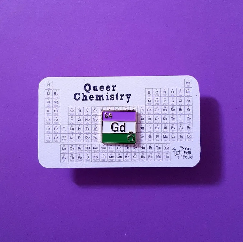 Genderqueer - Gadolinium | Enamel Badge