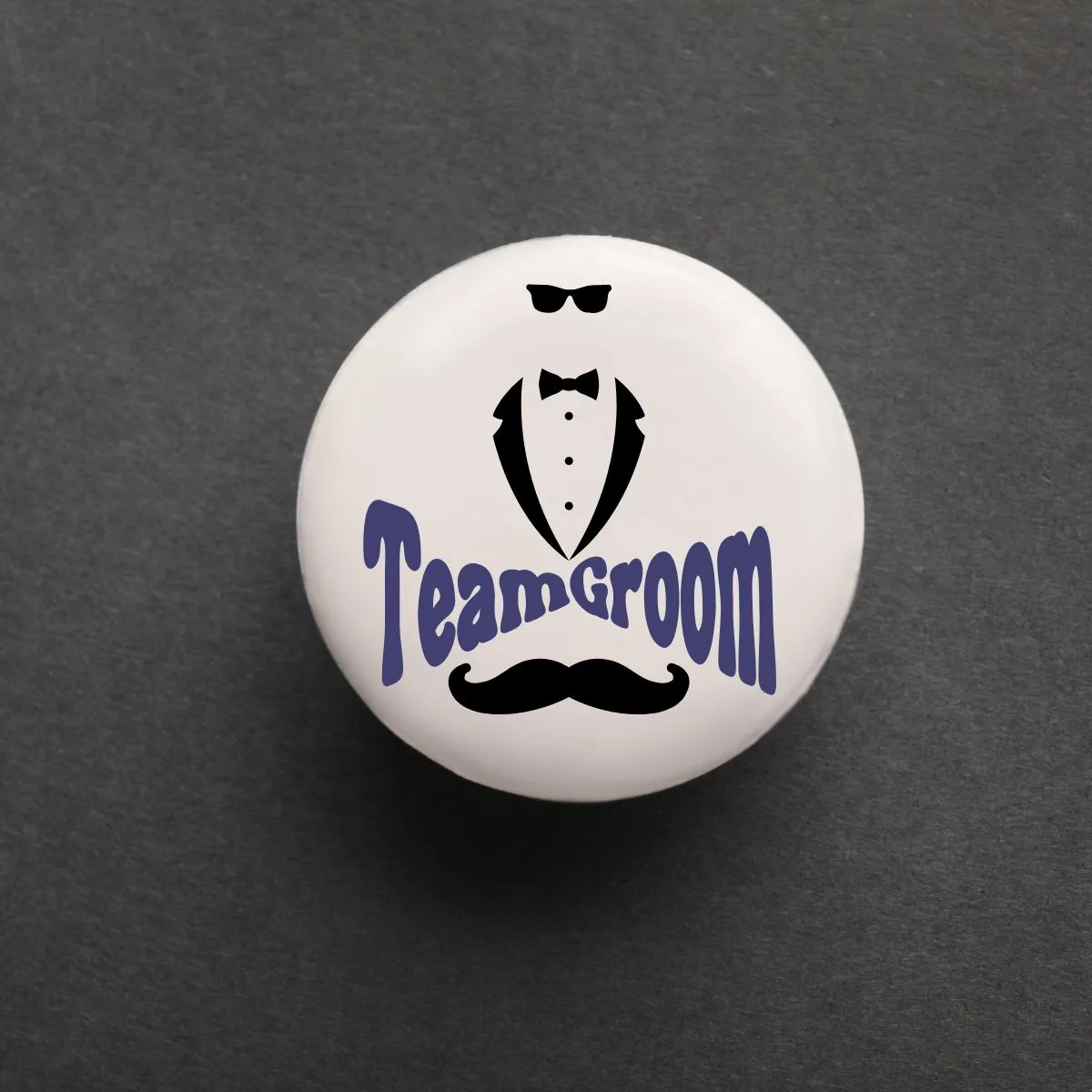 Groom & Team Groom Button Badges | 1 Groom & 4 Team Groom Badges