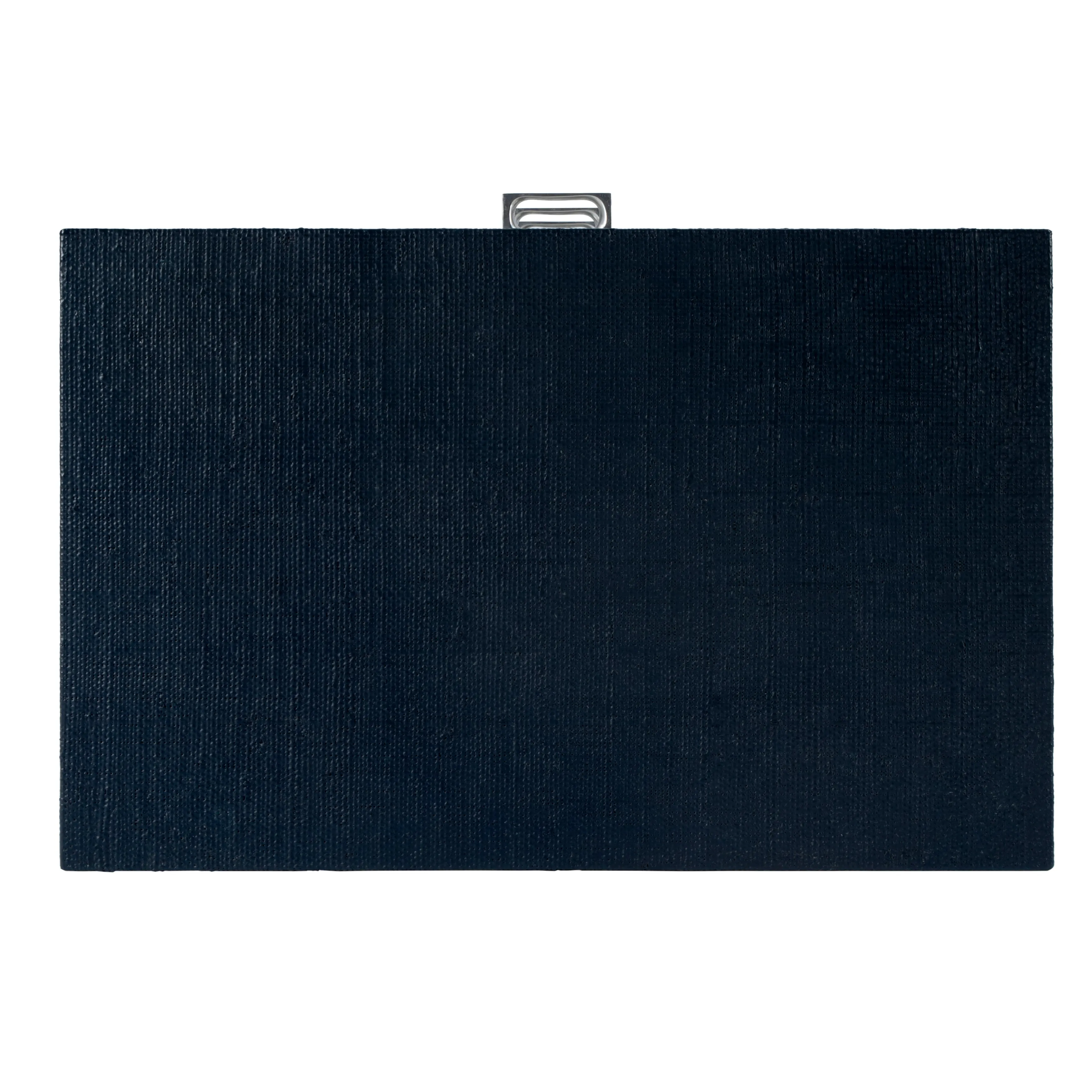 Keros Raffia  3 Drawer Nightstand in Navy and White  5610350