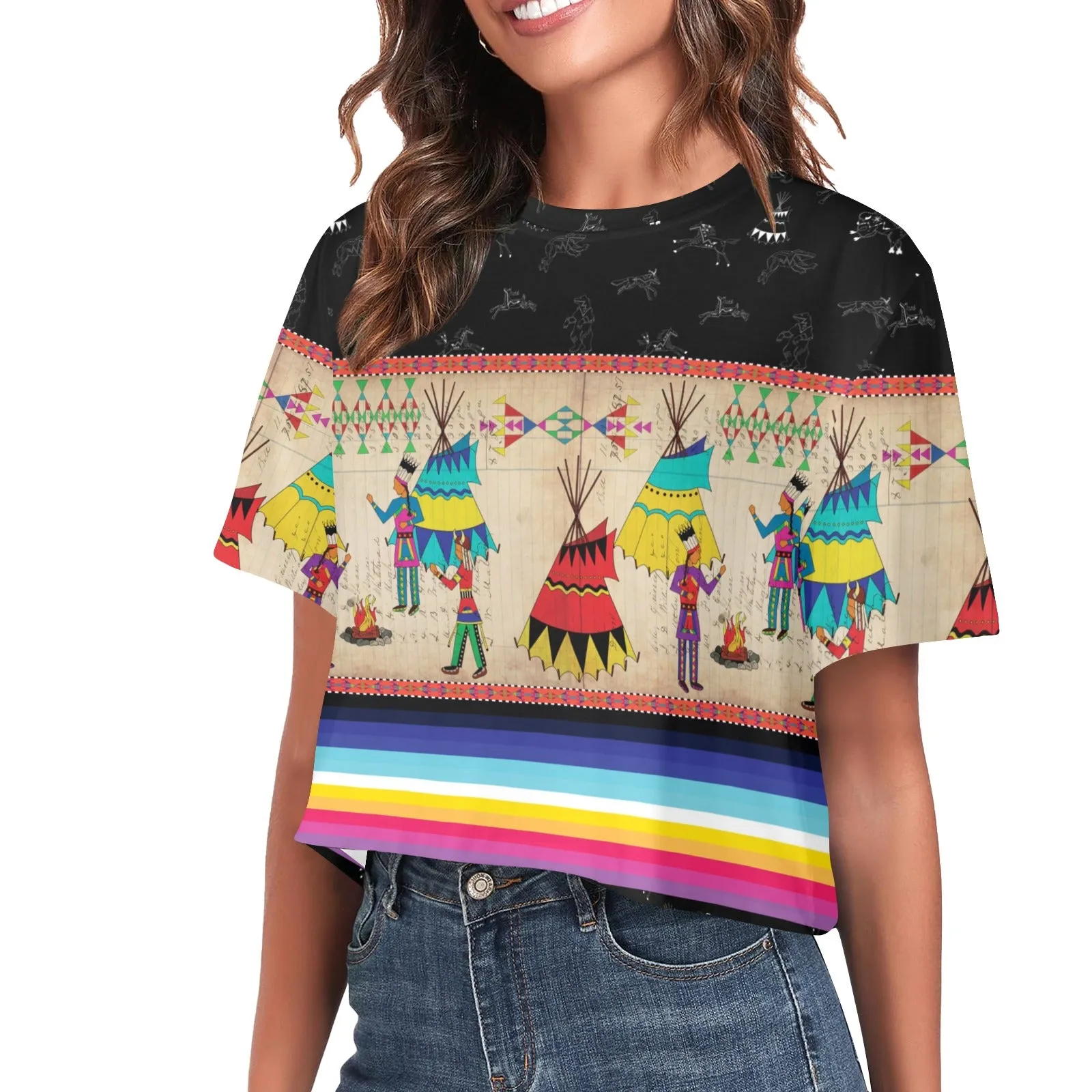 Ledger Chiefs Midnight Women's Cropped T-shirt