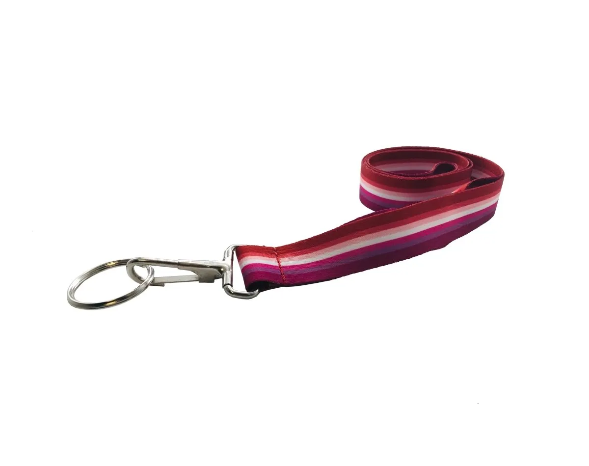 Lesbian Pride Flag Colored Lanyards