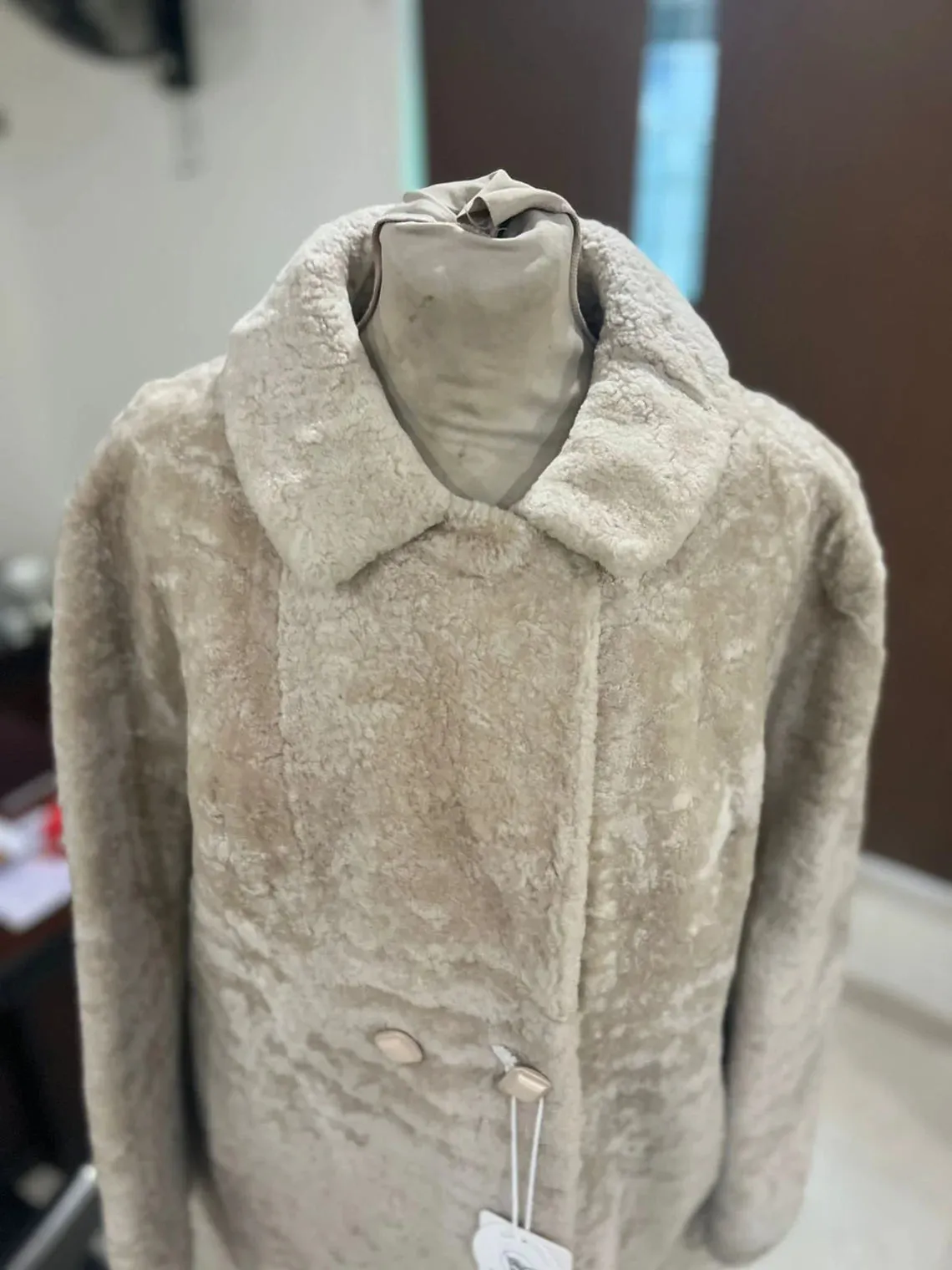 Luxurious Karakul Fur Refurbished Coat Long Winter Coat