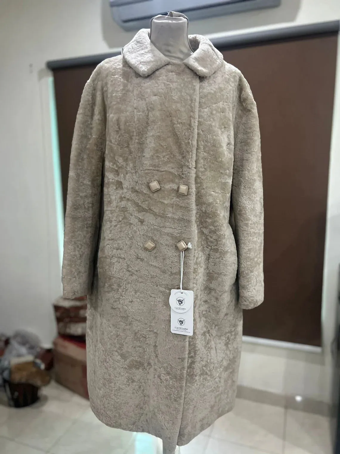 Luxurious Karakul Fur Refurbished Coat Long Winter Coat