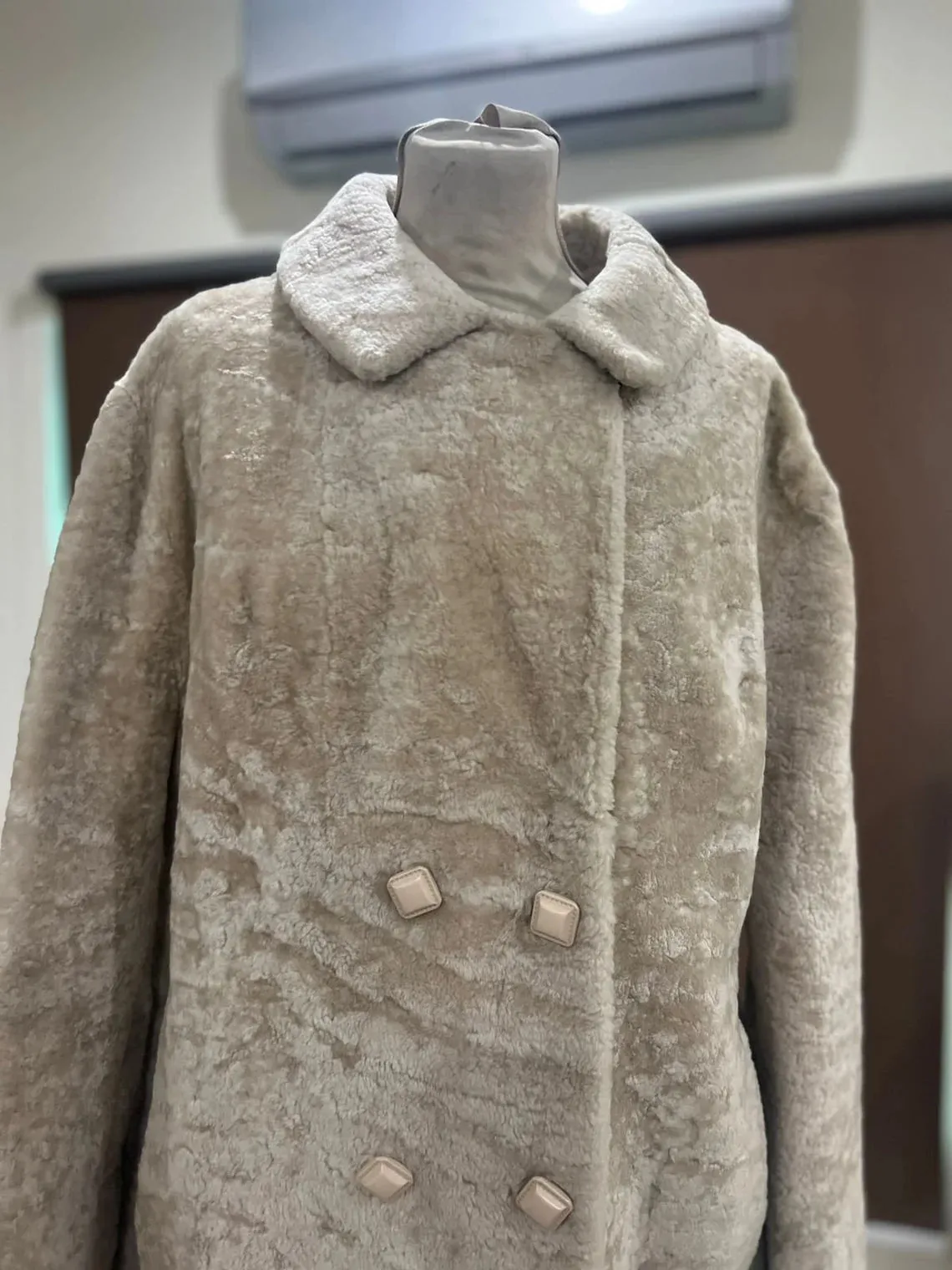 Luxurious Karakul Fur Refurbished Coat Long Winter Coat