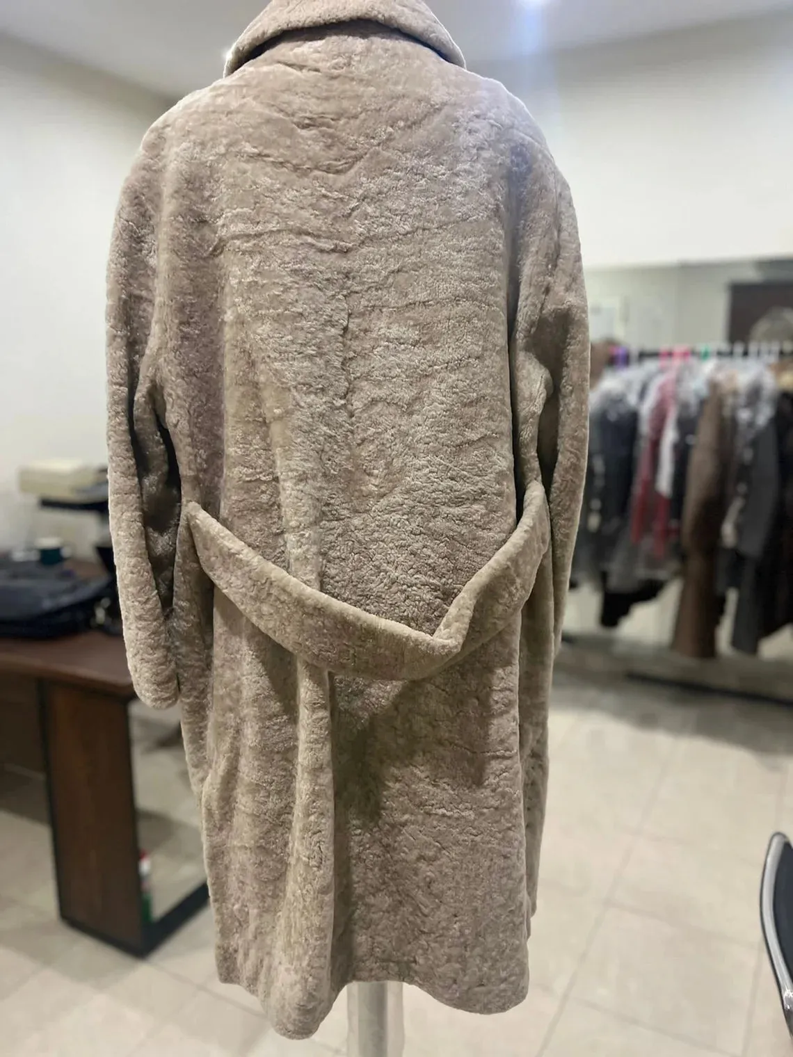 Luxurious Karakul Fur Refurbished Coat Long Winter Coat