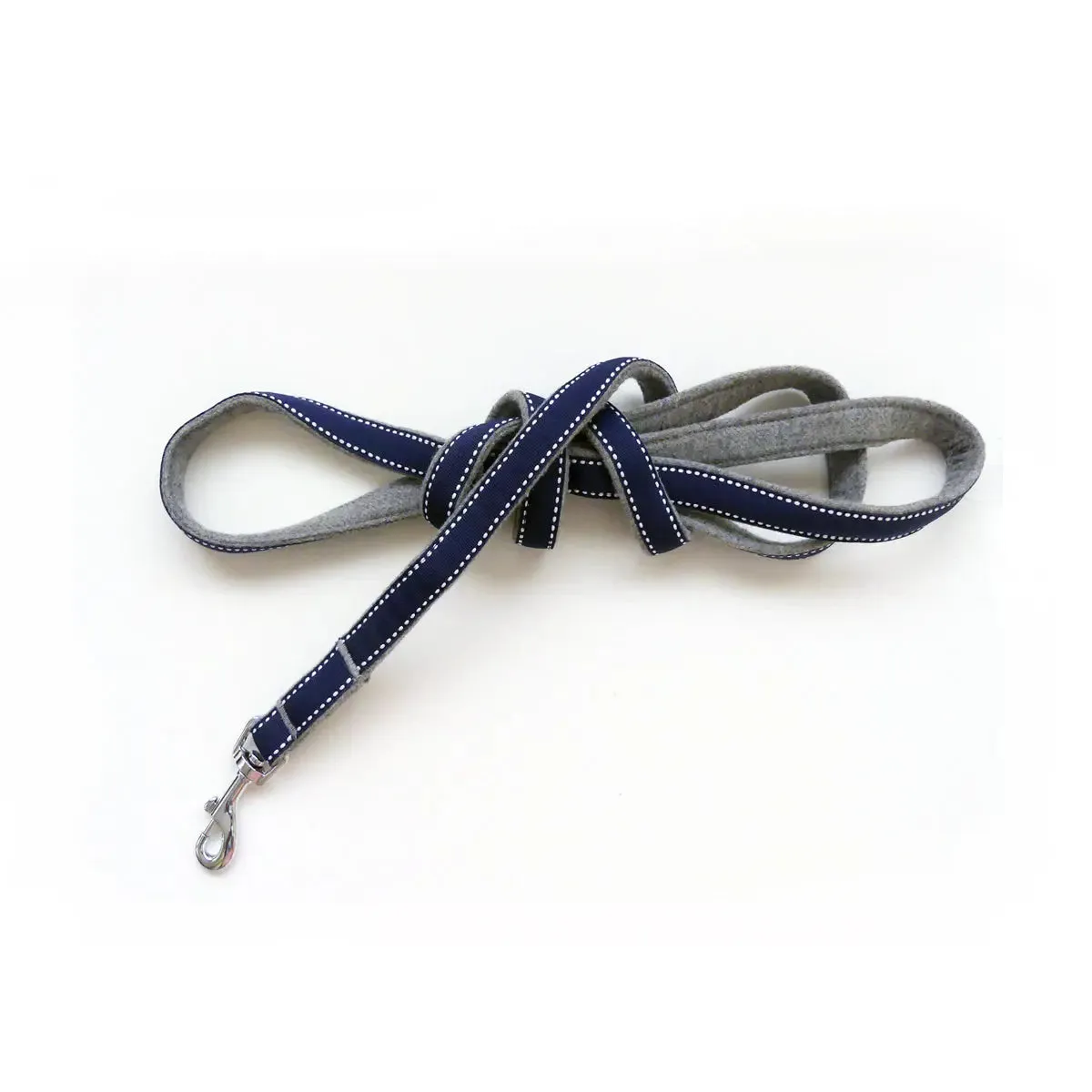 Matching Gray Flannel Dog Leash Brugundy OR Navy