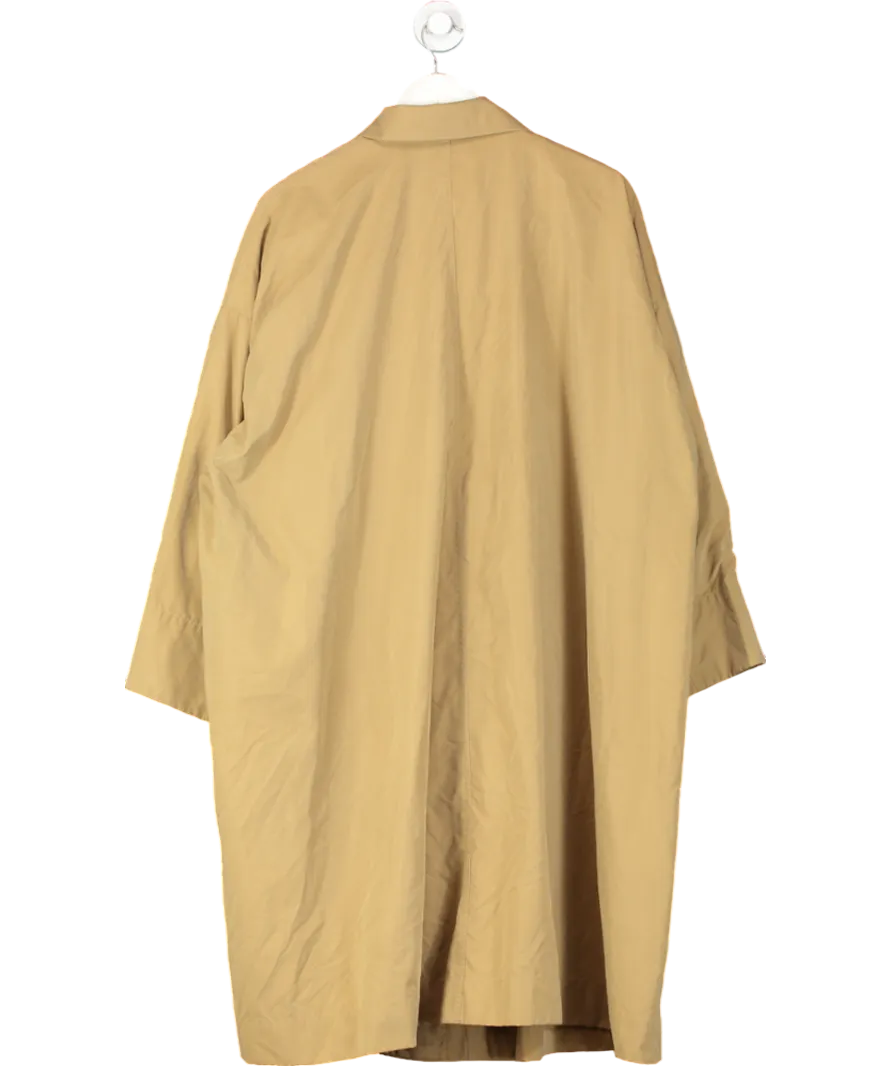 Maxmara Beige Weekend Vintage Camel Zipped Trench Coat UK M/L