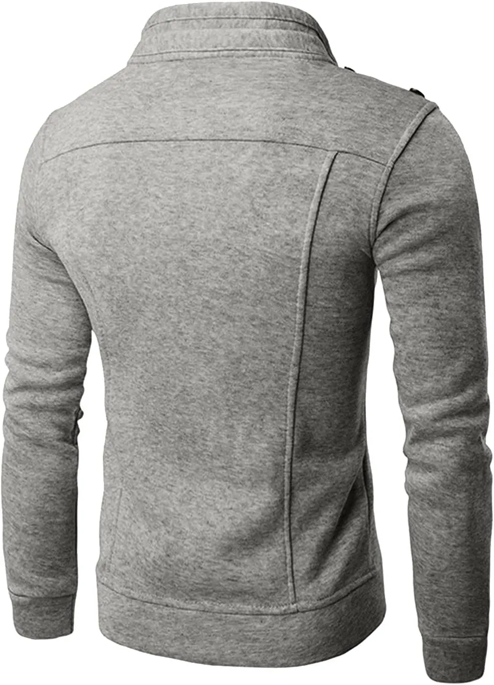Mens Jacket,Plus Size Lightweight Zipper Sweatshirts Slim Fit Casual Stand Collar Fall Winter Jacket Outwear Tops