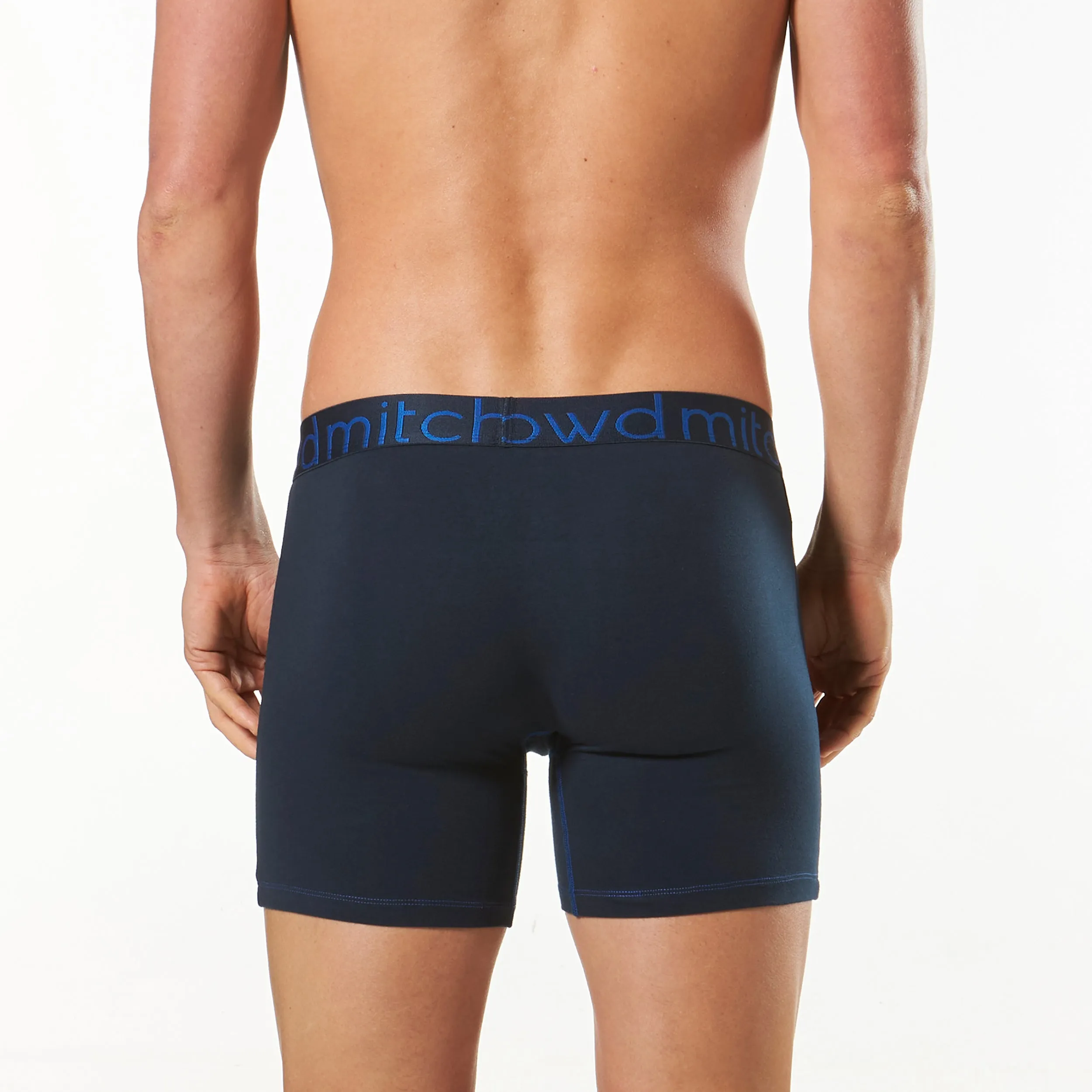 Men's Room to Move Cotton Long Leg Trunks 3 Pack - Blues