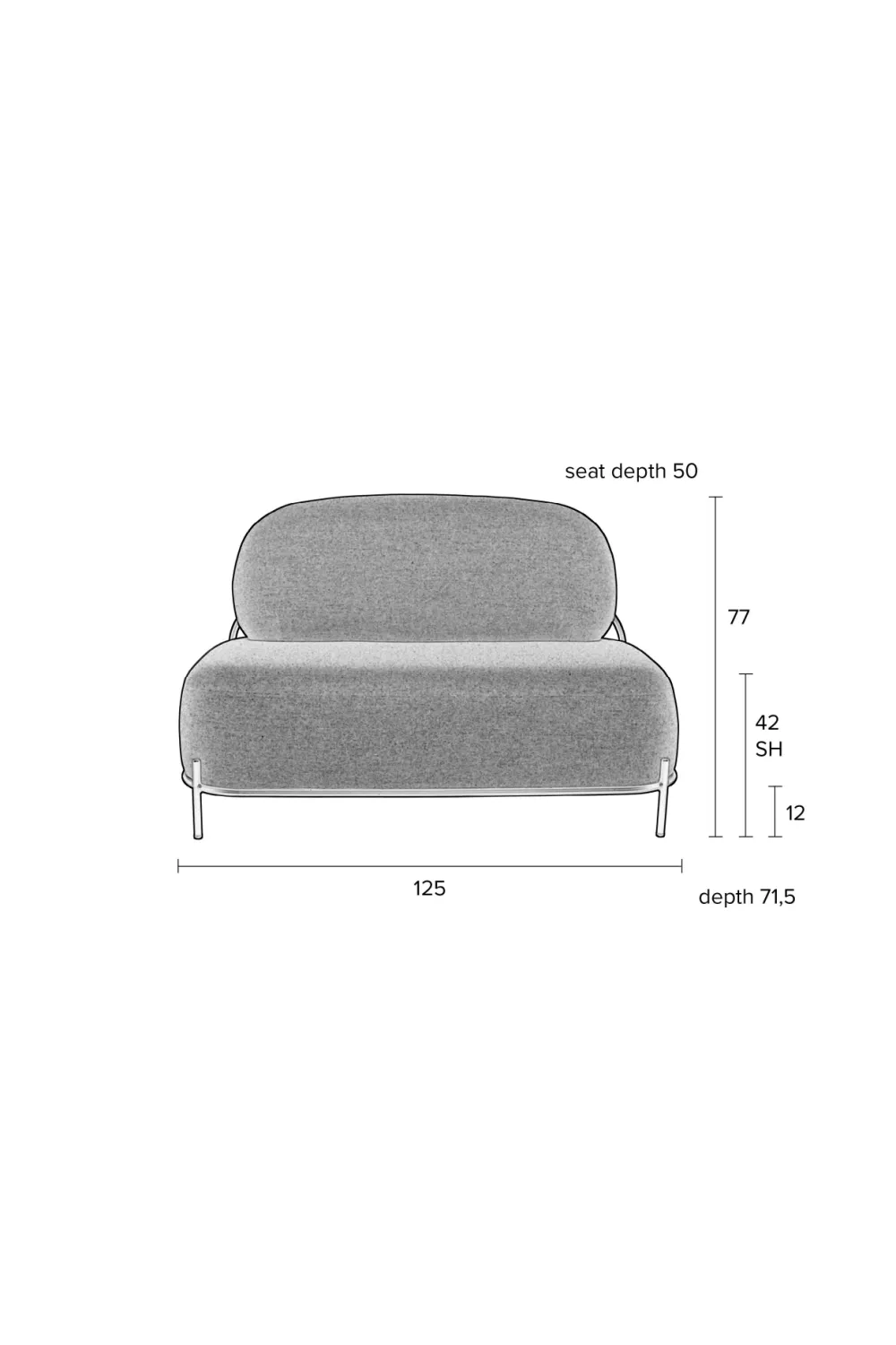 Modern White Sofa | DF Polly