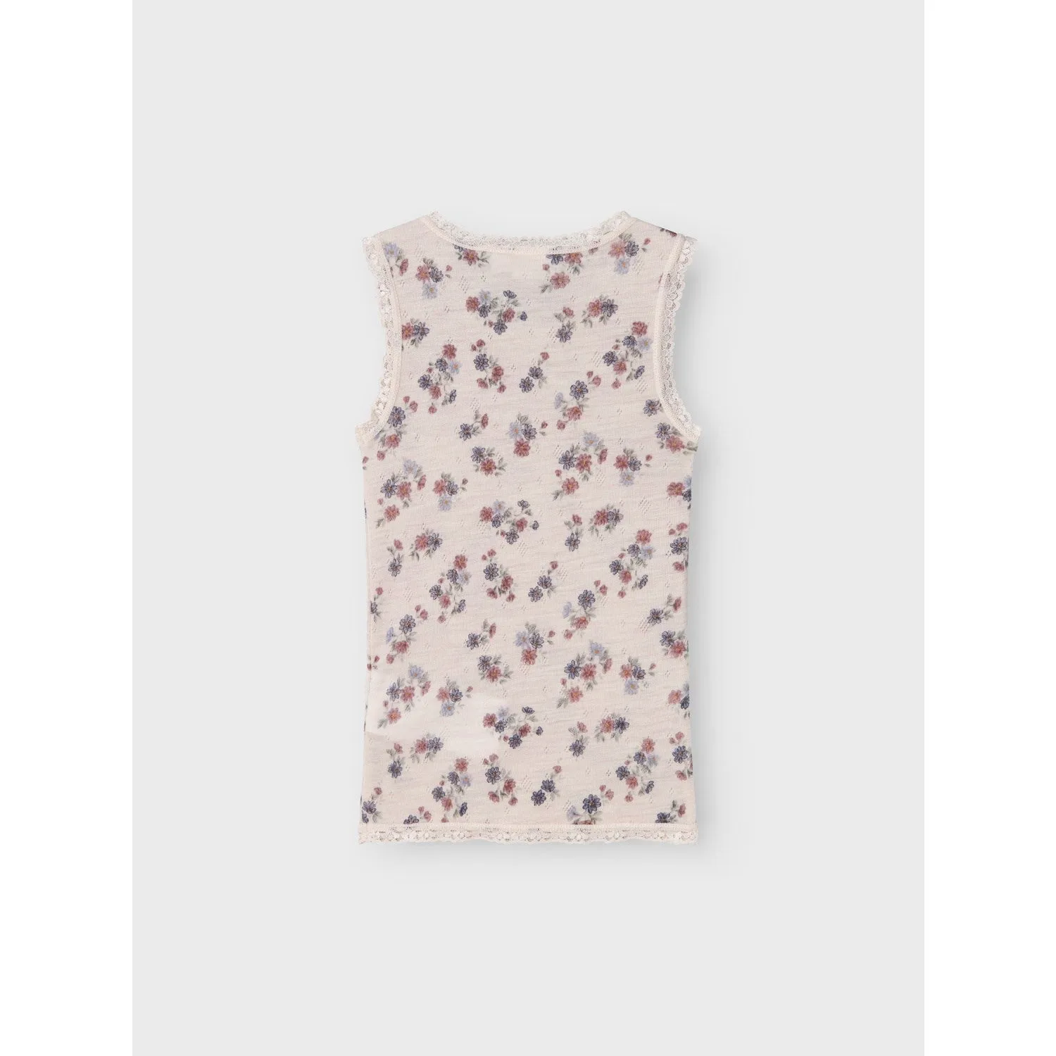 Name It Lilac Ash Aop Wang Wool Needle Tank Top Noos