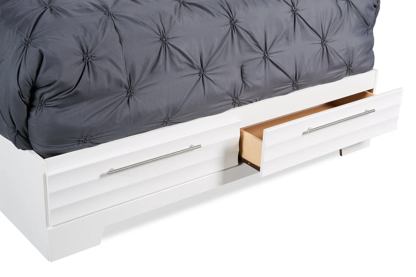 Odense Queen Storage Bed - White